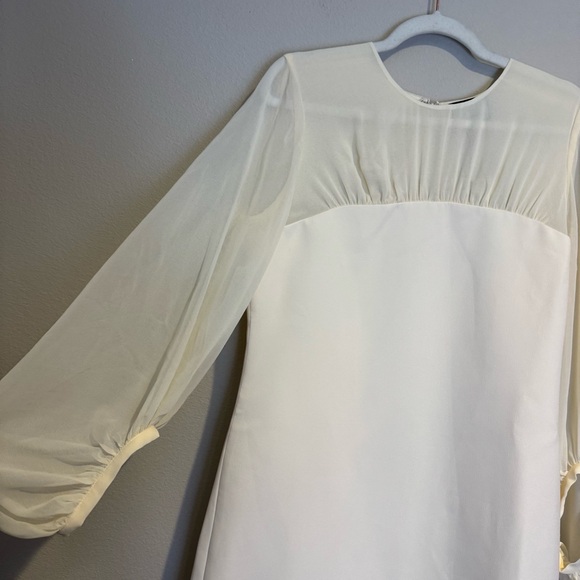 Tuckernuck Ivory Chiffon Pleated Lorraine Dress - Picture 5 of 11